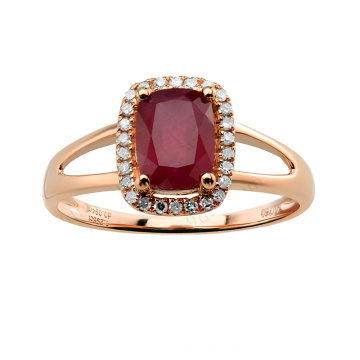 Natural Ruby Ladies ring 18K Gold Finger Ring